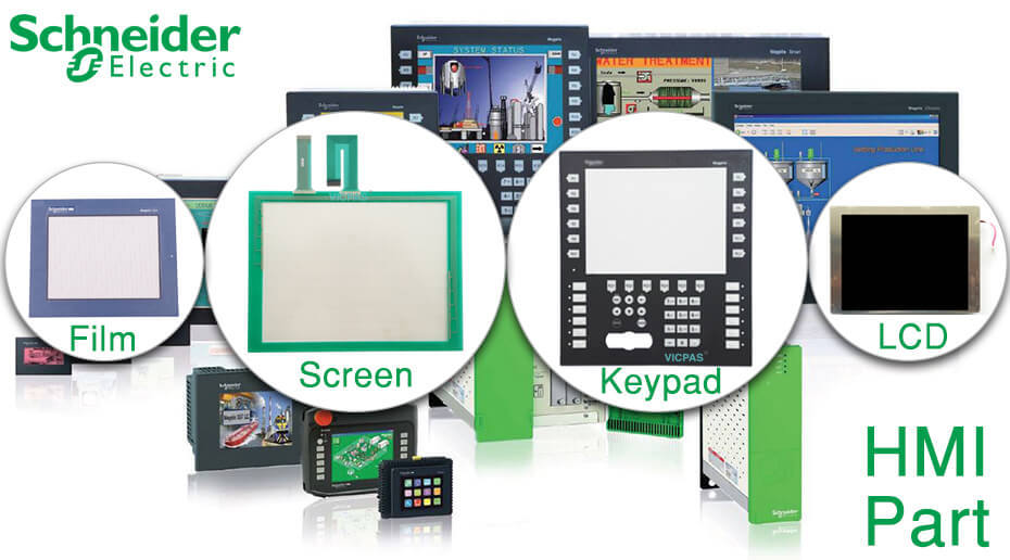 VICPAS Supply Schneider Magelis HMI Panels Part--TouchScreen, protective Film, LCD display and membrane Keypad to repair replacement