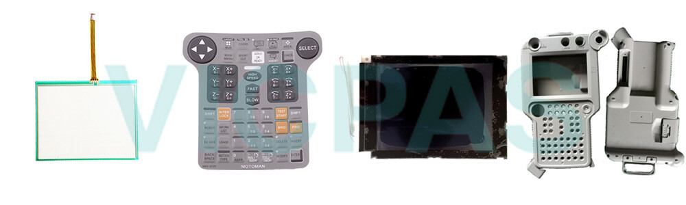 Motoman YASKAWA JZRCR-YPP03-1 Teach Pendant Parts, touchscreen, membrane keypad, LCD display, and protective case shell for repair replacement Motoman YASKAWA JZRCR-YPP03-1 Teach Pendant Parts, touchscreen, membrane keypad, LCD display, and protective case shell for repair replacement