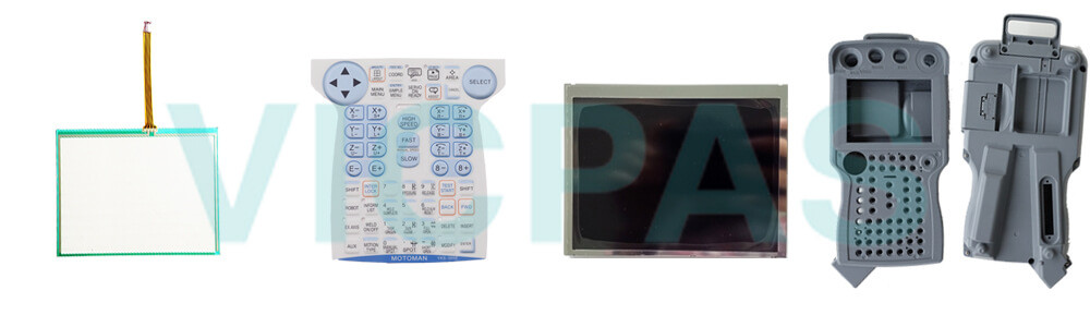 Motoman YASKAWA JZRCR-YPP11-1 Teach Pendant Parts, touchscreen, membrane keypad, LCD display, and protective case shell for repair replacement Motoman YASKAWA JZRCR-YPP11-1 Teach Pendant Parts, touchscreen, membrane keypad, LCD display, and protective case shell for repair replacement