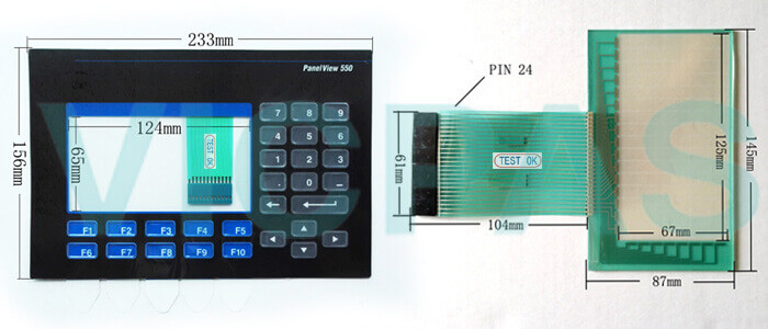 2711-B5A2 PanelView 550 Touch Screen Panel Membrane Keypad Switch Repair Replacement 2711-B5A2 PanelView 550 Touch Screen Panel Membrane Keypad Switch Repair Replacement