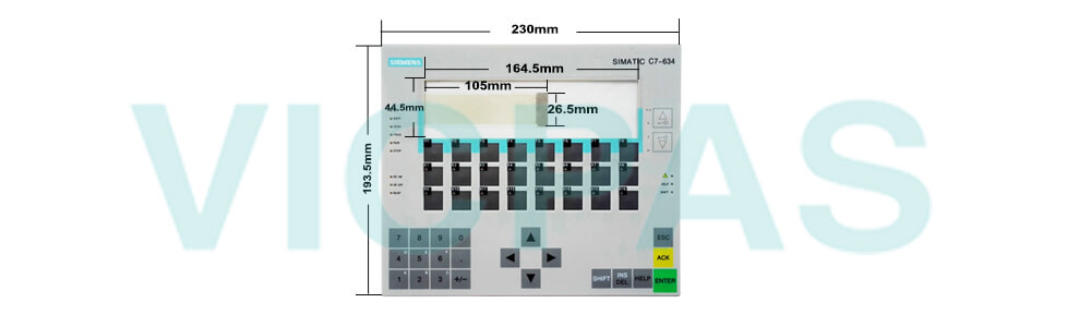 6ES7634-1DF02-0AE3 Siemens SIMATIC HMI C7-634 Membrane Keyboard Plastic Repair Replacement 6ES7634-1DF02-0AE3 Siemens SIMATIC HMI C7-634 Membrane Keyboard Plastic Repair Replacement