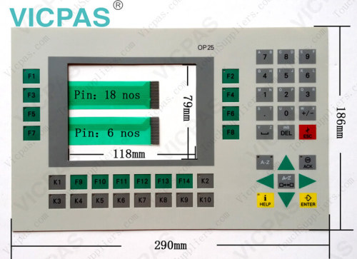6AV3525-4EA01-0AX0-ZA03 Siemens OP25 Display Membrane Keypad