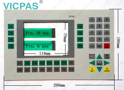 6AV3525-1EA41-0AX0 Siemens OP25 Display Membrane Switch