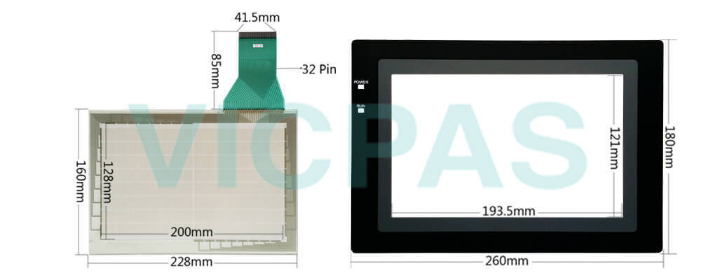 Omron NT600S series HMI NT600S-ST121B-V3 Touchscreen, Protective film and Display Repair Kit