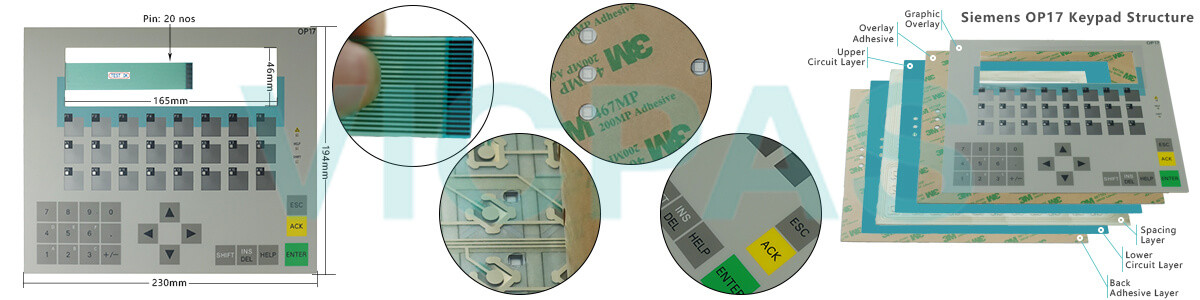 6AV3617-1JC30-0AX0 Siemens SIMATIC HMI OP17 OP 17 OPERATOR PANEL Membrane Keyboard and Plastic Case Shell Repair Replacement 6AV3617-1JC30-0AX0 Siemens SIMATIC HMI OP17 OP 17 OPERATOR PANEL Membrane Keyboard and Plastic Case Shell Repair Replacement