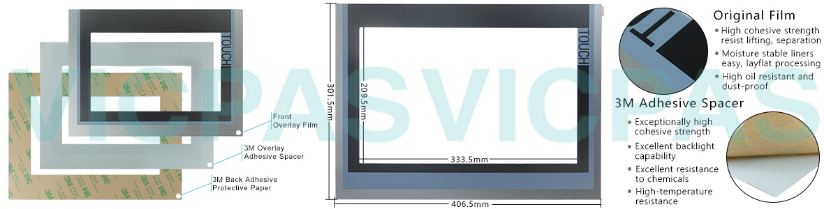 NEW For SIMATIC HMI TP1500 COMFORT 6AV2 124-0QC02-0AX0 Touchscreen Glass HA95 YD 