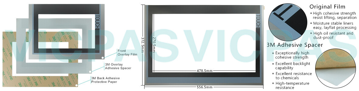 6AG1124-0XC02-4AX0 Siemens SIPLUS HMI TP2200 COMFORT Touchscreen Glass, Overlay and LCD Display Repair Replacement