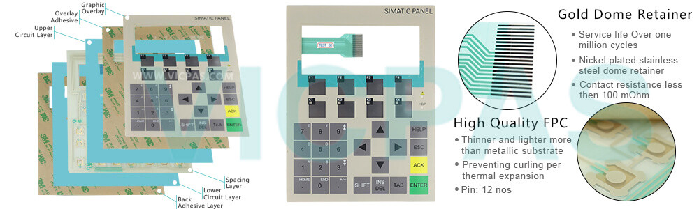 6AV6641-0CA01-0AX0 OP77B Siemens Operator Panel Keyboard and Plastic Shell Case membrane keypad switch Replacement 6AV6641-0CA01-0AX0 OP77B Siemens Operator Panel Keyboard and Plastic Shell Case membrane keypad switch Replacement