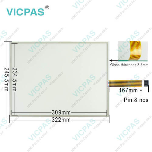 2711P-T15C6A6 Touch Glass Protective Film HMI Case