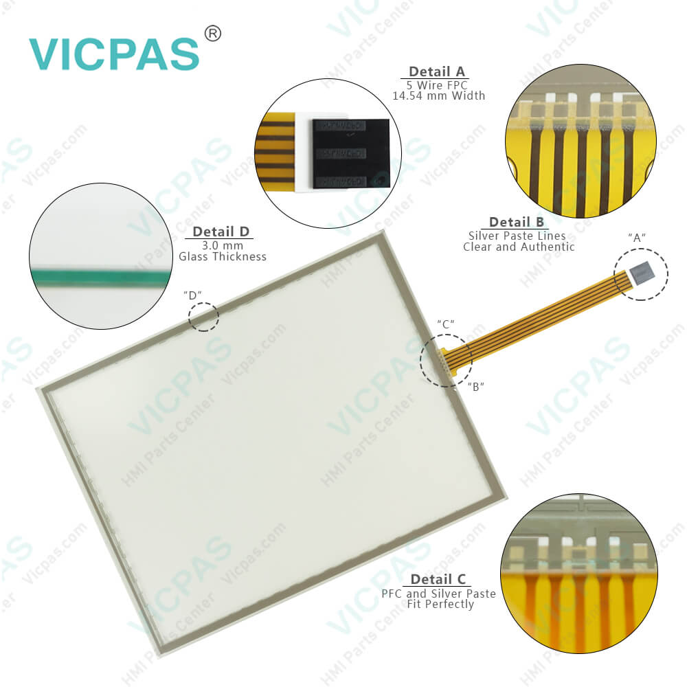 for SIEMENS MP377-12 6AV6644-0AA01-2AX0 Touch Screen Glass with Protective Film 