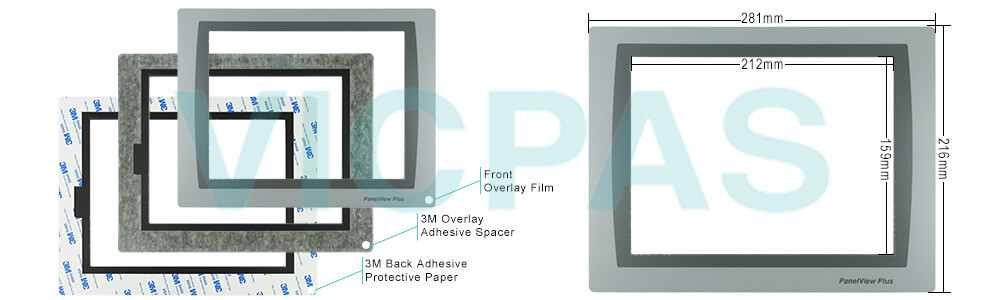 2711P-T10C22A9P-A Panelview Plus 7 Protective Films Overlay Repair Replacement