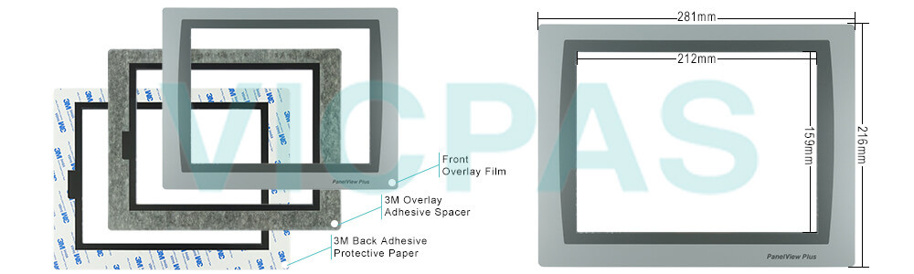 2711P-T10C22D9P-B Panelview Plus 7 Protective Films Overlay Repair Replacement