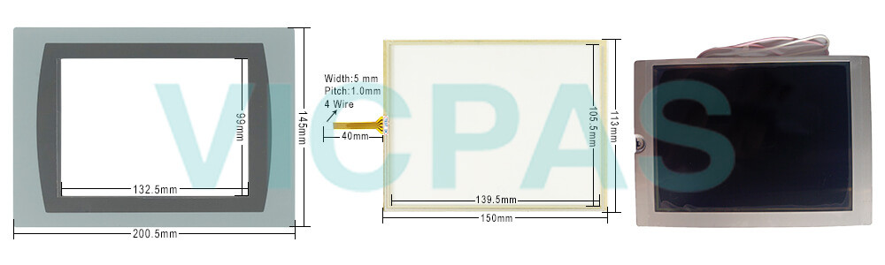 2711P-T7C22D8S Panelview Plus 7 Touch Screen Panel Front Overlay LCD Display Repair Replacement