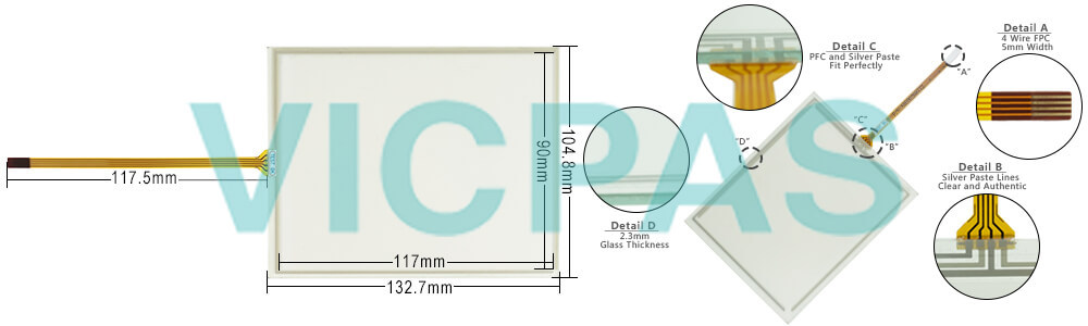 2711P-T6C21D8S-A Panelview Plus 7 Touchscreen Protective Films Overlay LCD Display Repair Replacement