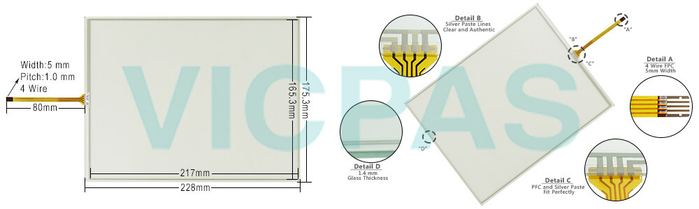 2711P-T10C21D8S-A Panelview Plus 7 Touchscreen Protective Films Overlay LCD Display Repair Replacement