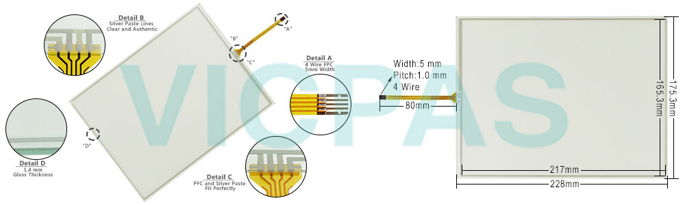 2711P-T10C22D8S-B Panelview Plus 7 Touch Screen Panel Protective Film LCD Display Screen Repair Replacement