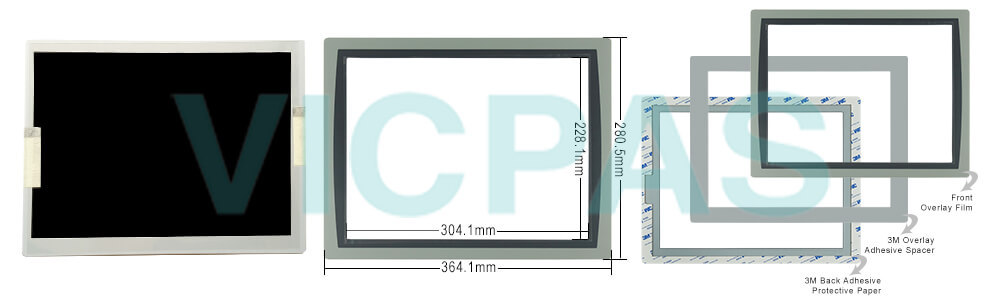 2711P-T15C22D8S Panelview Plus 7 Touch Screen Panel Front Overlay LCD Display Repair Replacement
