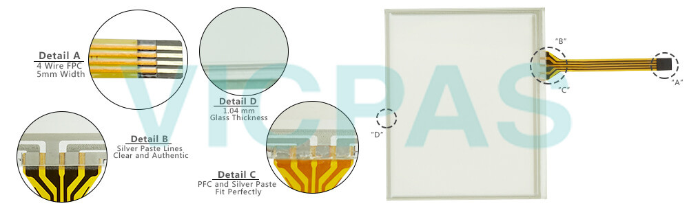 XV-102-A0-35MQR-10 141759 0004560859 Eaton XV100 Touch Screen Panel Repair Replacement