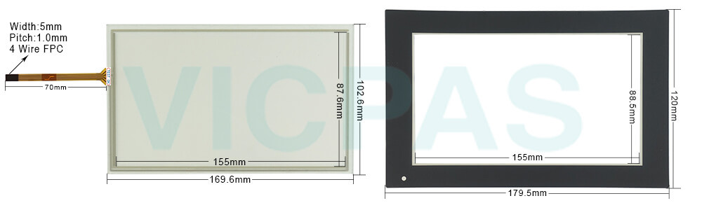 2711R-T7T Panelview 800 Touch Screen Panel Protective Film LCD Display Screen Repair Replacement
