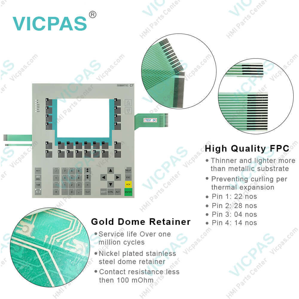 6AG1635-2EC02-4AE3 C7-635 Touchscreen Membrane Keyboard