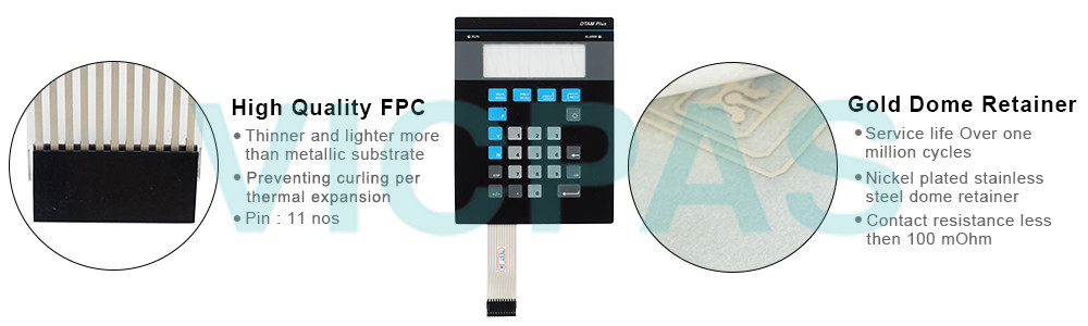 2707-V40P2N DTAM Plus Terminals Membrane Keypad and LCD Display Repair Replacement