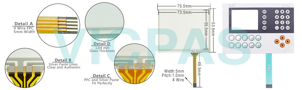 Power Panel 65 4PP065.0351-P74 Touch Screen Keypad Membrane