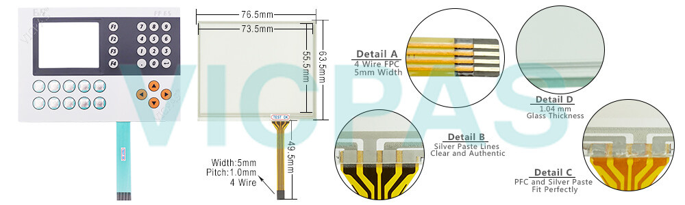 Power Panel 65 4PP065.0351-K01 Keboard Membrane Touchscreen Glass