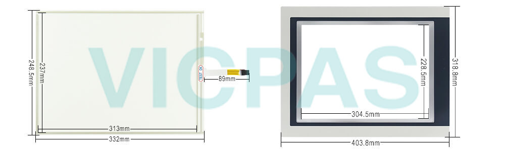 Automation Panel 900 5AP920.1505-K04 Front Overlay Touch Screen Panel Glass