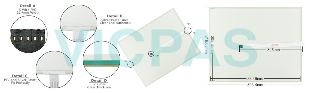 Automation Panel 900 5AP980.1906-K01 Touchscreen Glass