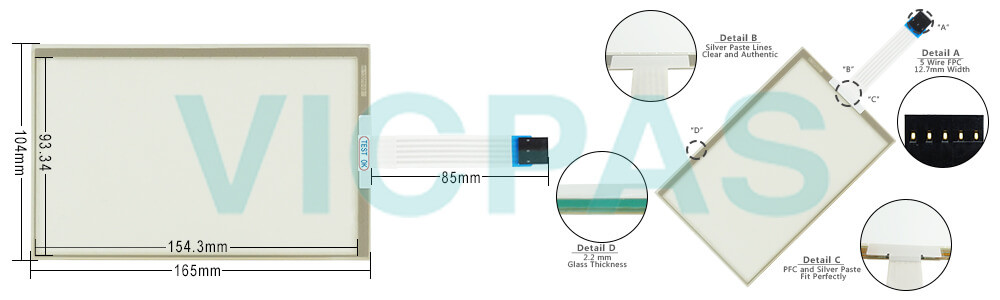 Automation Panel 1000 5AP1120.0702-I00 Touch Screen Panel Glass