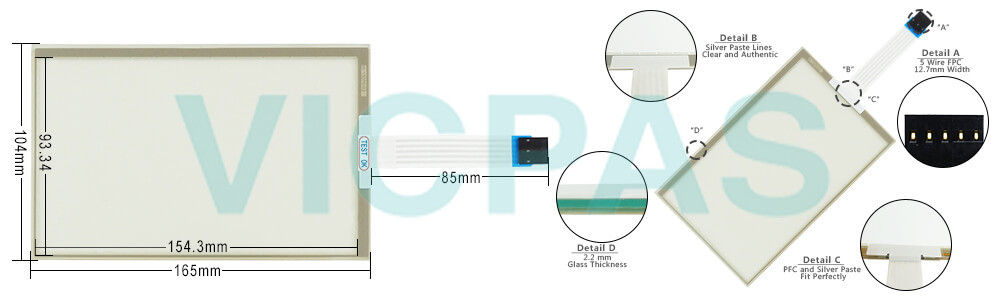 Automation Panel 1000 5AP1120.0702-I00 Touch Screen Panel Glass Automation Panel 1000 5AP1120.0702-I00 Touch Screen Panel Glass