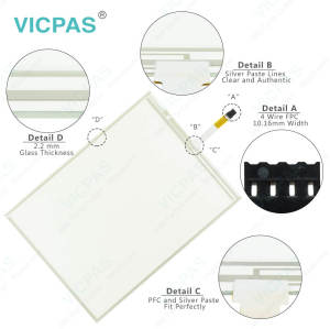B&R 5AP920.1505-K70 Front Overlay Touch Digitizer Glass