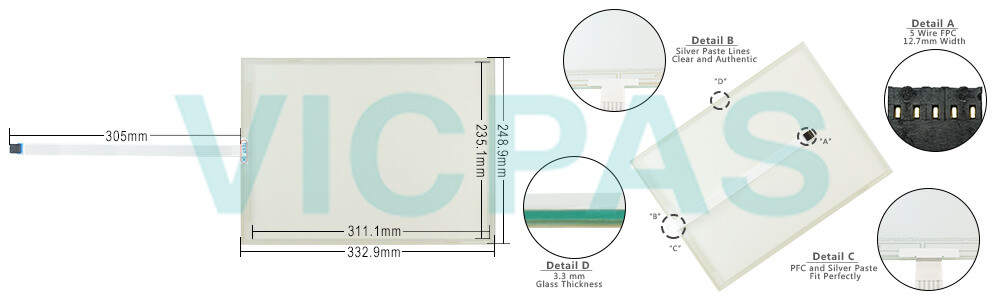 Automation Panel 800 5AP880.1505-00 Touch Screen Panel Glass