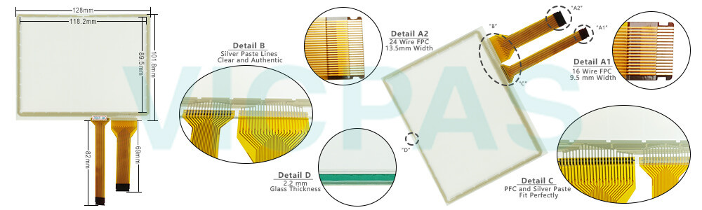 Mitsubishi GT27 series HMI GT2705-VTBD Touch panel Repair Kit