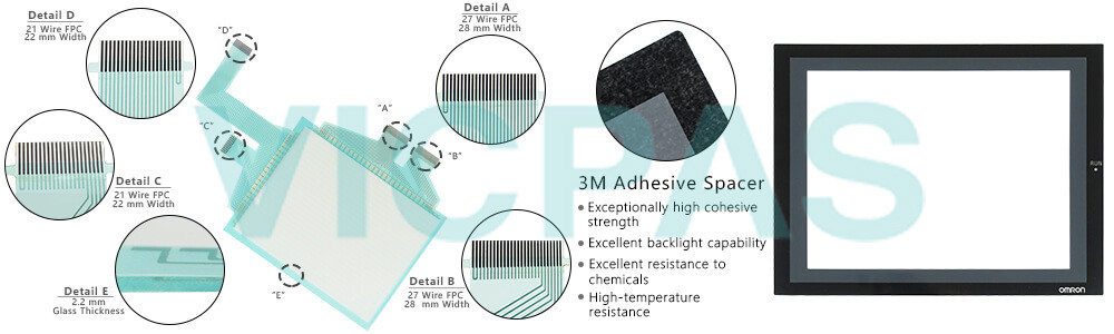 Omron NS8 series HMI NS8-TV10B-V1 Touch Panel,Protective Cover and Display Repair Kit