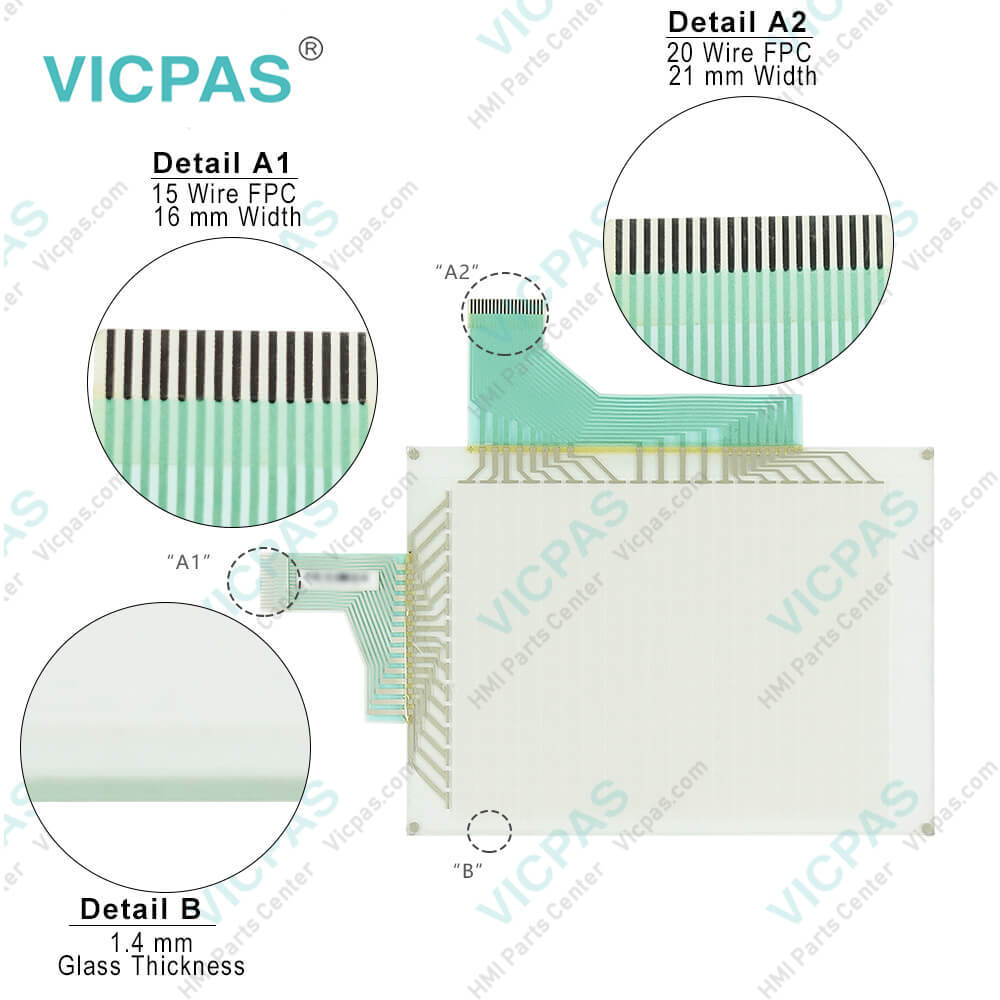 Mitsubishi GT1155HS-QSBD Front Overlay Touch Membrane