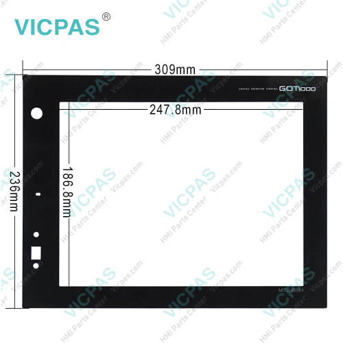 Mitsubishi GT1585V-STBD Front Overlay Touch Membrane