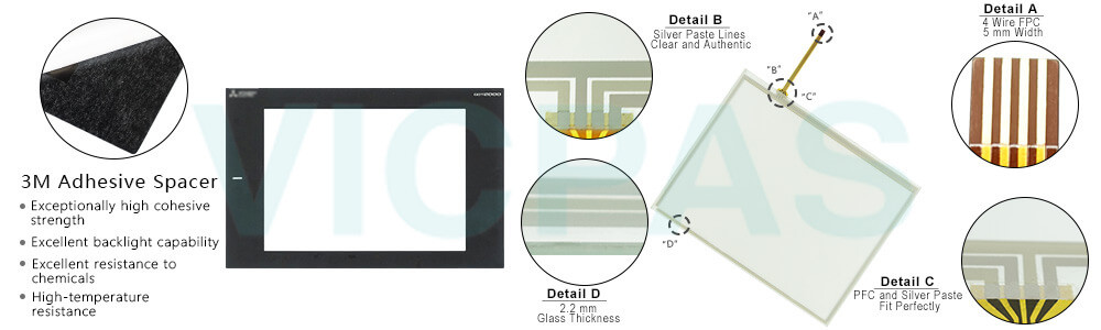 Mitsubishi GT23 series HMI GT2310-VTBD MMI Touch Screen Protective Film Repair Kit