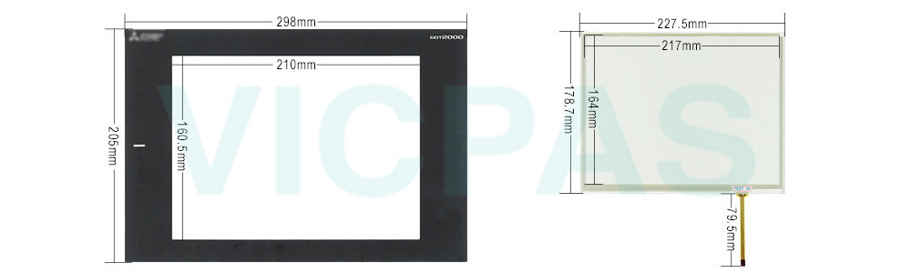Mitsubishi GT25 Open Frame series HMI GT2510F-VTNA Touch panel Protective Film Repair Kit