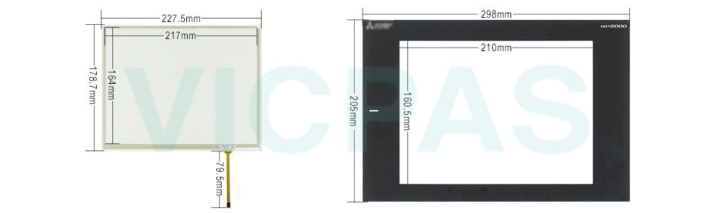 Mitsubishi GT25 Open Frame series HMI GT25F-10ESGS Touch Screen Monitor Protective Film Repair Kit