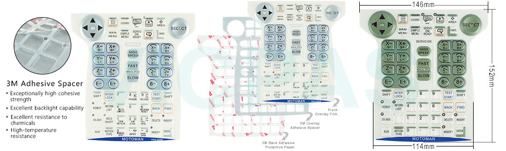 Motoman YASKAWA JZRCR-YPP07-1 Teach Pendant Parts, touchscreen, membrane keypad, LCD display, and protective case shell for repair replacement Motoman YASKAWA JZRCR-YPP07-1 Teach Pendant Parts, touchscreen, membrane keypad, LCD display, and protective case shell for repair replacement