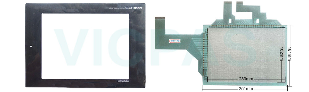 Mitsubishi GT11 series HMI GT1175-VNBA-C Front overlay Touch Screen Tablet Repair Kit