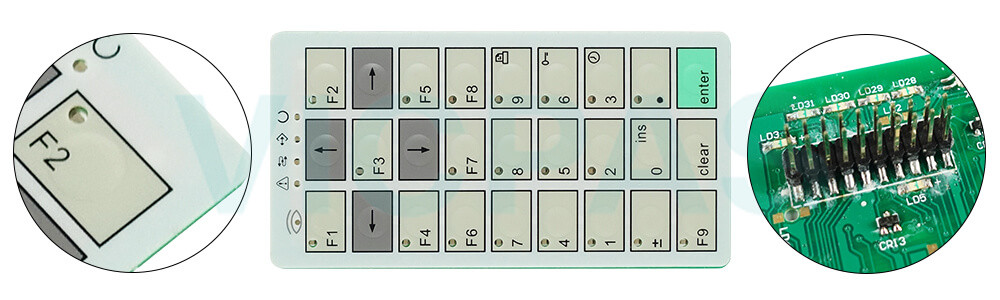 UniOP ePALM10 series HMI ePALM10-3P62 Membrane Keypad Switch Repair Kit