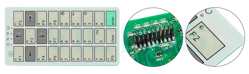 UniOP ePALM10 series HMI ePALM10-3P61 Keyboard Membrane Repair Kit