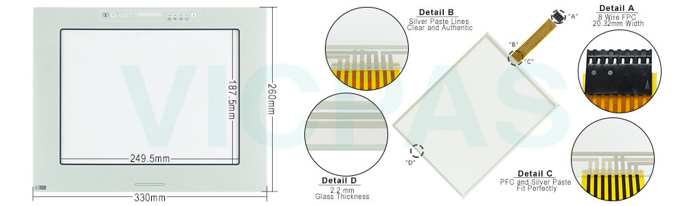 UniOP series HMI ETOP49CP-0052 Touchscreen Front Overlay Repair Kit
