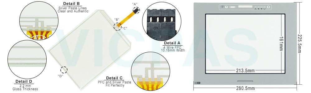 UniOP eTOP33C series HMI eTOP33C-0050 Protective Film Touch Screen Repair Kit