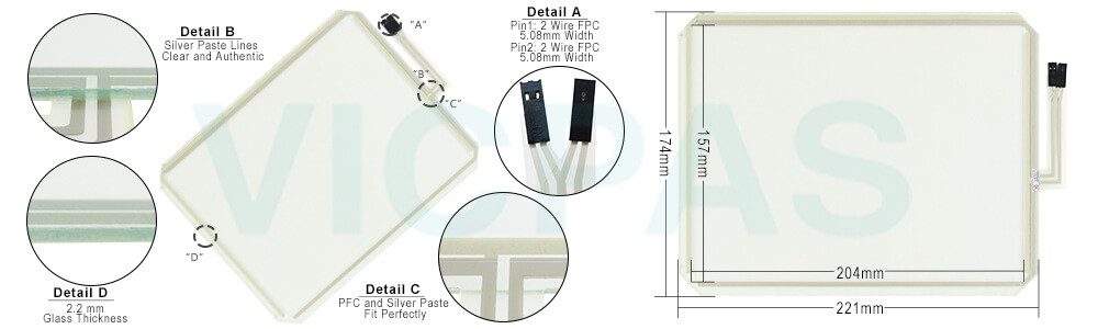 UniOP eTOP series HMI eTOP31 Touch Screen Monitor Protective Film Repair Kit