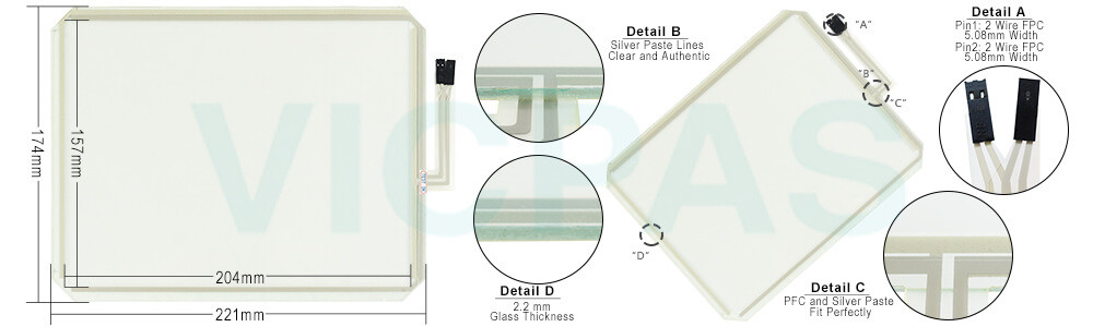 UniOP eTOP32 series HMI eTOP32-0050 Protective Film Touch Screen Repair Kit