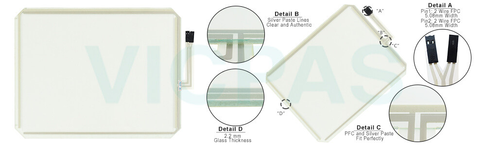 UniOP series HMI ER-25T-0045 Touchscreen Front Overlay Repair Kit