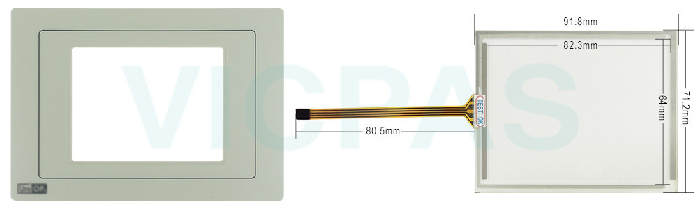 UniOP eTOP02 series HMI eTOP02-0045 Touch Screen Monitor Front Overlay Repair Kit